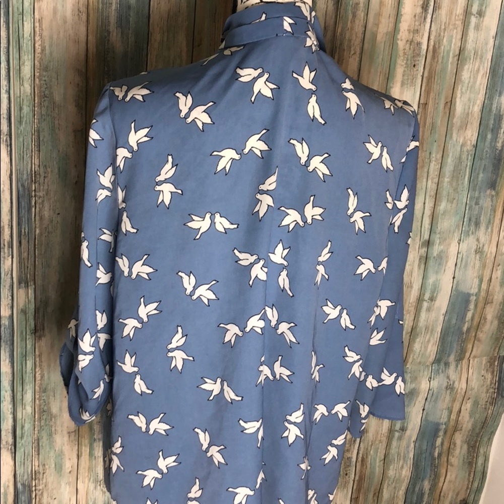 Dove Print Open Blouse - image 3